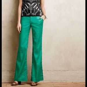 Anthropologie Level 99 Wide Leg Linen Pants